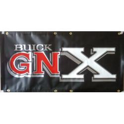 GNX premium 13 oz vinyl Banner, black with red, white, black and silver lettering 2 FT x 4 FT